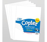 Baker Ross FX839 80 tarjetas blancas A4 para fotocopiadora, Manualidades para el aula, Arte y manualidades para niños, Material escolar