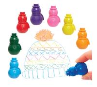 Baker Ross FX868 Crayones Muñeco de Nieve - Pack de 8, Rellenos para bolsas y calcetines de Navidad para niños
