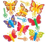 Baker Ross FX878 Llaveros mariposa - Pack de 8, Relleno para bolsas de fiesta infantiles