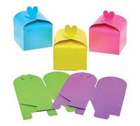 Baker Ross FX946 Cajas de Regalo Corazón - Pack de 10, Cajas de Regalo San Valentín para Manualidades