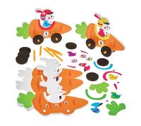 Baker Ross FX979 Kit de Conejito y Zanahoria - Pack de 5, Pascua kits de espuma para manualidades para niños