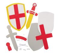 Baker Ross FX984 Kit de Espada y Escudo de San Jorge - Pack de 2, Manualidades de disfraces de caballero para niños