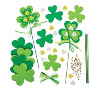 Baker Ross FX986 Varita de Trébol - Pack de 6, St Patricks Day Kits de manualidades para niños