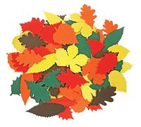 Baker Ross Hojas de otoño corrugadas en 5 colores surtidos, embellecen tus artes y manualidades, para hacer tus propias exposiciones y modelos (120 unidades), AC529