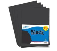 Baker Ross Hojas de Tarjetas Negras A3 220gsm (paquete de 50) perfectas para actividades artísticas y artesanales para niños, collages, maquetas y más