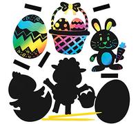Baker Ross Imanes de Pascua Scratch Art Set para niños (paquete de 10)