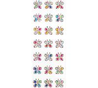 Baker Ross- Joyas acrílicas Autoadhesivas de Mariposas (Pack de 20) con Colores del arcoíris para Que los niños decoren y personalicen Tarjetas y Manualidades