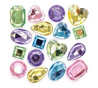 Baker Ross Joyas Acrílicas Autoadhesivas Grandes en Colores Pastel - Paquete de 120, Gemas para Niños (FC355)