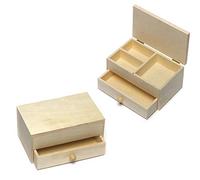 Baker Ross Joyeros de madera que los niños pueden decorar y personalizar (pack de 2)