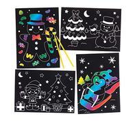 Baker Ross- Kit de decoración para arañazos de Navidad (8 escenas navideñas) Divertidas Artes y Manualidades para niños, Multicolor (AR756)