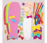Baker Ross Kit de Tejer de Sirena (6 Unidades), Color Arco Iris (AW607)