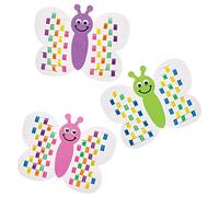 Baker Ross Kit para tejer mariposas de color arco iris (Pack de 6) - Actividad de manualidades infantiles con cintas y plantillas