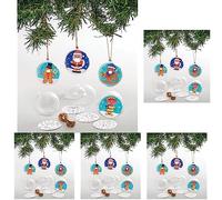 Baker Ross Kits Bolas navideñas para Colorear (Pack de 8) - Artes y Manualidades Festivas (Paquete de 5)
