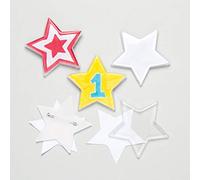 Baker Ross Kits de chapas en forma de estrella para niños - Juegos de manualidades infantiles creativas (pack de 10), blanco
