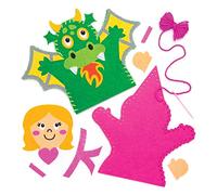 Baker Ross Kits de Costura de Marionetas de Mano Fairy Tale (Paquete de 4), Multicolor (AW692)