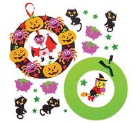 Baker Ross Kits de guirnaldas de Monstruos para niños, Ideales para Decoraciones de Halloween, Adornos, Placas de Puertas, Actividades de Fiesta y más. (Paquete de 3)