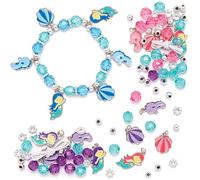 Baker Ross Kits de Pulseras con Dijes de Sirenas AT681 (paquete de 3) para proyectos de arte y manualidades para niños, surtidos