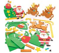 Baker Ross Kits de renos y trineos (paquete de 2) - Artes y manualidades navideñas