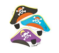 Baker Ross Kits de Sombrero Pirata y Parche para el Ojo Manualidades Creativas para Niños Perfectas para Fiestas de Disfraces Infantiles (Pack de 3)