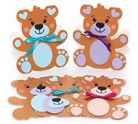 Baker Ross Kits de Tarjetas Combinables Osos de Amor - Paquete de 6, Creación de Tarjetas para Niños (FC416)