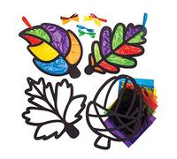 Baker Ross Kits Hoja efecto de cristal tintado (paquete de 6) - Artes y manualidades de otoño e invierno