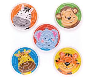 Baker Ross- Laberintos con animales de la selva (Pack de 6) - Ideales para bolsas sorpresa o como idea de regalo infantil