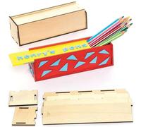 Baker Ross Lápices de Madera - Paquete de 3, Materiales de Arte para Niños (FC438)