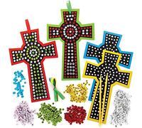 Baker Ross Lentejuelas con forma de Cruz - Paquete de 5, Manualidades de Pascua para Niños (AX782)