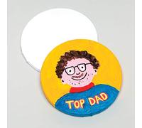 Baker Ross-Lienzo de Tela Circular, imprimado y estirado, Pintura, Trabajo de Artista y Artes y Manualidades, Multicolor, (Pack of 2) (AR535)