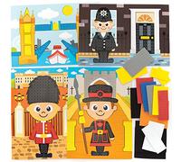 Baker Ross London Mosaic Picture Kit - Paquete de 4 manualidades para niños (PJ170)