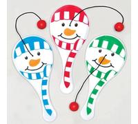 Baker Ross- Mini muñeco de Nieve Biff Bats Value Pack - Juguetes de Navidad para niños, Fiesta Bolsa de Premio (Paquete de 6), Multicolor (AF827)