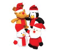 Baker Ross - Minimuñecos de peluche navideños con relleno - Un juguete suave, perfecto para calcetines y bolsas sorpresa infantiles (pack de 4) (AC252)