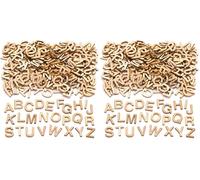 Baker Ross Miniplantillas de cartas de madera AW350 (260 piezas) para que los niños las decoren y muestren, 13 mm (Paquete de 2)