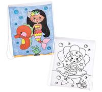 Baker Ross Mochilas de Sirenas de Tela Para Colorear AT715 (paquete de 3) para proyectos de arte y manualidades para niños, surtidos