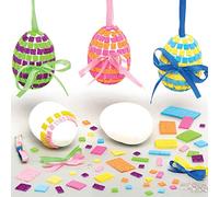 Baker Ross Mosaico de Huevos de Pascua - Paquete de 4, Manualidades para Niños (AT423)