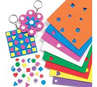 Baker Ross Pack Ahorro de Minipegatinas de Espuma en 8 Colores Diferentes para Decorar Tarjetas, Manualidades y Álbumes Infantiles (Pack de 1200)