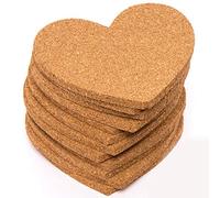 Baker Ross Pack ahorro de posavasos de corcho con forma de corazón (Paquete de 30) Manualidades para niños para el Día de la Madre y San Valentín