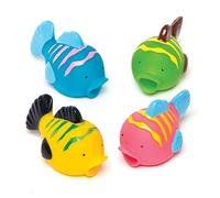 Baker Ross Peces tropicales que lanzan agua, ideal para bolsas sorpresa para que los niños jueguen con ellos (pack de 4).