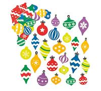 Baker Ross Pegatinas de espuma con Forma de Bolas de Navidad (Paquete de 12) Para decorar tarjetas, collages y manualidades infantiles