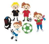 Baker Ross- Pegatinas de Espuma con Motivos futbolísticos (Pack de 120) para Que los niños decoren Manualidades, Tarjetas y Libros de Recortes