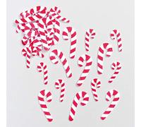 Baker Ross - Pegatinas de Fieltro en Forma de bastón de Caramelo para Decorar Tarjetas, Manualidades y collages navideños Infantiles (Pack de 100)