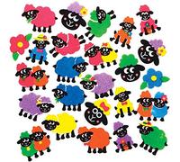 Baker Ross Pegatinas de Fieltro - Paquete de 100, Material para Manualidades para Niños (AX821)
