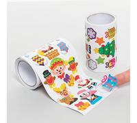 Baker Ross FC228 Pegatinas de Navidad - Paquete de 600, Pegatinas para Niños, ideal para Proyectos de Arte y Manualidades para Niños, ideal para hacer Tarjetas y Scrapbooking Pegatinas para Niños