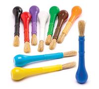 Baker Ross- Pinceles de Agarre fácil con Mango Grueso (Pack de 10) Pinceles Gruesos para Manualidades Infantiles, Ideal para Manos pequeñas, Varios (AW592)