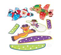 Baker Ross Planeadores Amigos festivos (paquete de 8) - Artes y manualidades navideñas