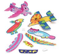 Baker Ross Planeadores Surtidos AT910 (paquete de 12) para bolsos de fiesta y pequeños juguetes para niños, surtidos