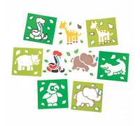 Baker Ross Plantillas de animales de la selva (pack de 6) para manualidades infantiles