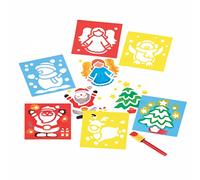 Baker Ross Plantillas de Navidad (Paquete de 6) Para manualidades infantiles