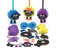 Baker Ross Pompones de Oveja - Paquete de 3, Manualidades de Pascua para Niños (AR982)