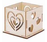 Baker Ross Portavelas de Madera para Manualidades - Paquete de 4, Madera para Niños (FC381)